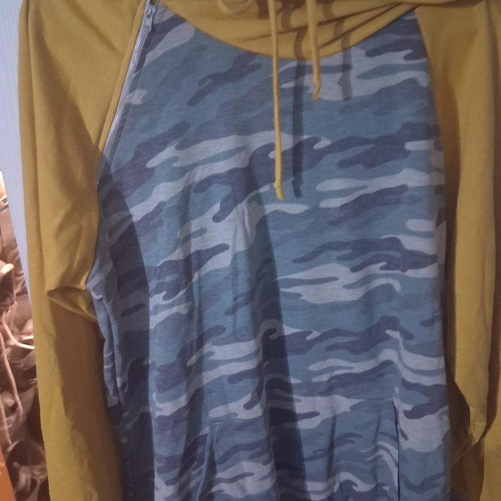 Camo and Yellow Hoodie